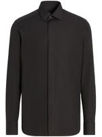 Zegna Trofeo silk shirt - Noir - thumbnail