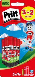 Pritt Original plakstift, 11 g, 3 + 2 gratis, op blister