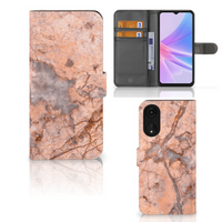 OPPO A78 5G | A58 5G Bookcase Marmer Oranje - thumbnail