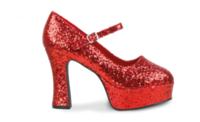 schoenen glitters dames polyester rood