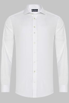 Sleeve7 Heren Overhemd Wit Widespread Non Iron Modern Fit