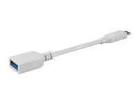 Monoprice USB & Lightning-kabel - 0,15 Meter - Wit | 3,1 USB-C naar USB-A Female Gen 1, 3A, 5 Gbps, te gebruiken met Samsung Galaxy S9 S8 Note 8, Pixel, LG V30 G6 G5 - Selecteer serie