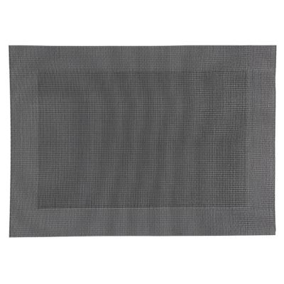 Rechthoekige placemat zwart texaline 50 x 35 cm