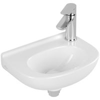 Villeroy & Boch O.novo Compact fontein 36x27,5cm zonder overloop en doortikbaar kraangat wit 53603701 - thumbnail