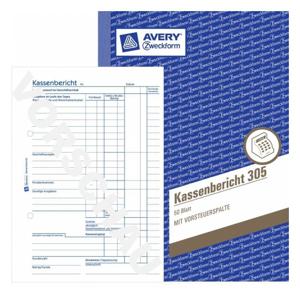 Avery-Zweckform Kasverslagformulier 305 DIN A5 Wit Aantal paginas: 50 Zelfkopiërend: Nee