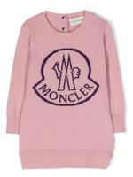 Moncler Enfant logo-print knitted sweatshirt dress - Rose