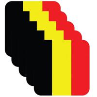 Belgische vlag bierviltjes - 30x stuks - vierkant - Belgie feestartikelen - Landen decoraties