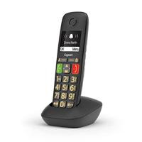 Gigaset E290Hx Universele Handset, Draadloze Ip-Telefoon Voor Senioren Voor Aansluiting Op Uw Basisstation Of Router, Met Zeer Grote Toetsen, Extra Luid Functie, Compatibel Met Hoorapparaat, Zwart