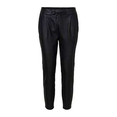 VERO MODA coated wide leg chino zwart