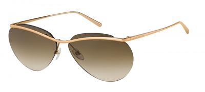 Marc Jacobs zonnebril dames dun half omrand koper bruin Marc Jacobs zonnebril dames dun half omrand koper bruin