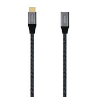 Kabel alargador USB 3.2 TYPE-C AISENS A107-0635 USB TYPE-C MACHO USB TYPE-C HEMBRA 1M GRIS