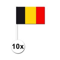 Zwaaivlaggetjes Belgie 10 stuks   - - thumbnail