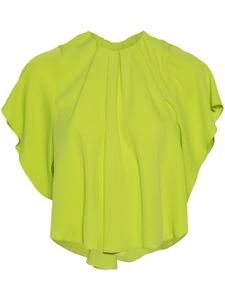 MM6 Maison Margiela haut asymétrique drapé - Vert