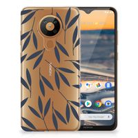 Nokia 5.3 TPU Case Leaves Blue - thumbnail