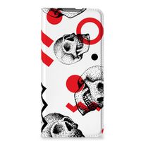 Mobiel BookCase OPPO Find X5 Pro Skull Red