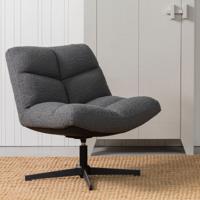 WOOOD Exclusive Draaifauteuil Vinny Bouclé - Antraciet