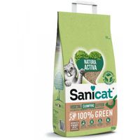 Sanicat Natura Activa 100% Green kattenbakvulling 3 x 5 kg - thumbnail