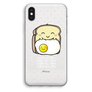 Sleep All Day: iPhone X Transparant Hoesje