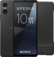 Sony Xperia 10 VI 128GB Zwart 5G + Sony Back Cover Zwart met Standaard - thumbnail