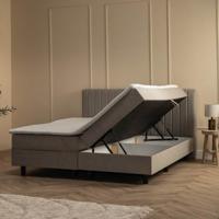 2-Persoons Boxspring Met Opbergruimte Beam - Beige 180x200 cm - Pocketvering - Inclusief Topper - Dekbed-Discounter.nl - thumbnail