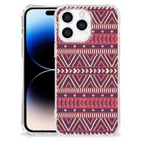 Apple iPhone 14 Pro Max Doorzichtige Silicone Hoesje Aztec Paars