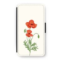 Red poppy: iPhone X Flip Hoesje