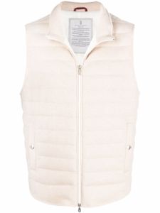 Brunello Cucinelli gilet matelassé en maille - Tons neutres