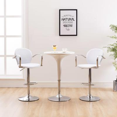 vidaXL Barkrukken met armleuning 2 st kunstleer wit vidaXL Barkrukken met armleuning 2 st kunstleer wit