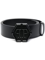 Philipp Plein ceinture Hexagon en cuir - Noir - thumbnail