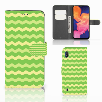 Samsung Galaxy A10 Telefoon Hoesje Waves Green Samsung Galaxy A10 Telefoon Hoesje Waves Green