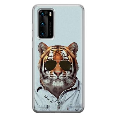 Huawei P40 siliconen hoesje - Tijger wild