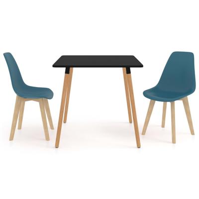 vidaXL 3-delige Eethoek turquoise