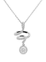 HYT Jewelry collier en or blanc 18ct à pendentif pavé de diamants - Argent - thumbnail