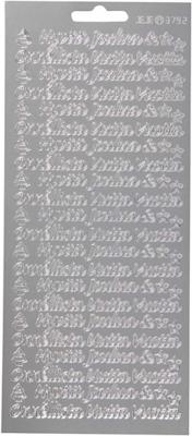 Creotime stickers zilver Hyvää Joulua patroon Creotime stickers zilver Hyvää Joulua patroon