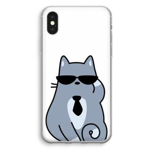 Cool cat: iPhone XS Transparant Hoesje