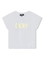 Dkny Kids t-shirt en coton biologique à logo imprimé - Blanc