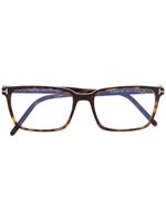 TOM FORD Eyewear lunettes de vue FT5802B à monture rectangulaire - Marron