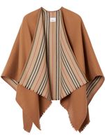 Burberry cape à rayures Icon - Marron