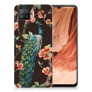 OPPO A73 4G TPU Hoesje Pauw met Bloemen