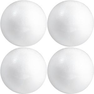 4x Beschilderbare piepschuim ballen/bollen 7 cm