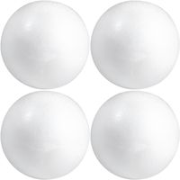 4x Beschilderbare piepschuim ballen/bollen 7 cm