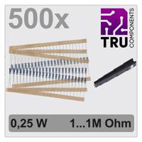 TRU COMPONENTS TC-12888452 T22P036 Metaalfilmweerstand assortiment Axiaal bedraad 0.25 W 1 % 500 stuk(s)