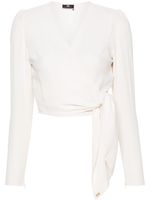 Elisabetta Franchi blouse en soie à col noué - Tons neutres