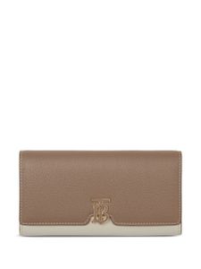 Burberry portefeuille continental bicolore à motif monogrammé - Tons neutres