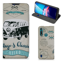Motorola Moto G8 Power Lite Stand Case Retro VW Bus