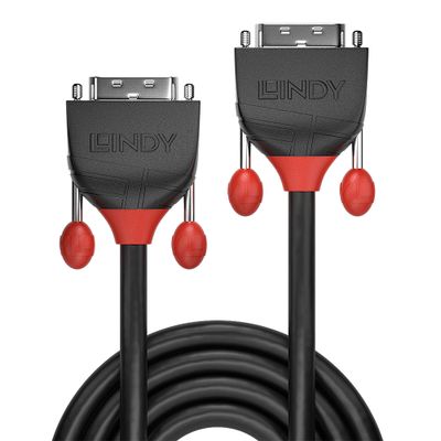 LINDY 36251 DVI-kabel DVI Aansluitkabel DVI-D 24+1-polige stekker, DVI-D 24+1-polige stekker 1.00 m Zwart