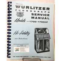 Service Manual - Wurlitzer Jukebox Model 1700-1700HF - thumbnail