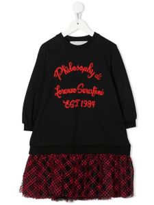 Philosophy Di Lorenzo Serafini Kids robe-sweat à logo brodé - Noir