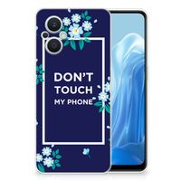 OPPO Reno8 Lite Silicone-hoesje Flowers Blue DTMP - thumbnail