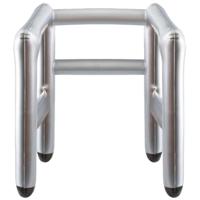 Oplaasbaar looprek voor oudere mensen - Zilver - 80 cm - Abraham/Sarapop pensioen feestartikel